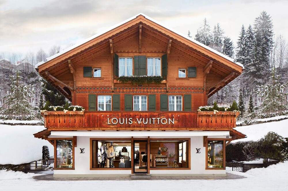 Louis Vuitton Chalet in Gstaad - Luxury retail at its finest